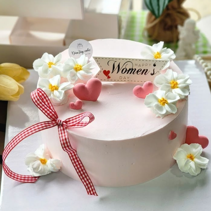 Bánh kem - Valentine trắng